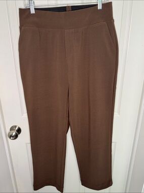 NWOT Zenana Outfitters Straight-Leg Pull-On Pants in Brown